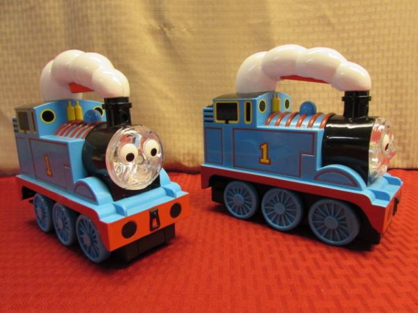 LIGHT UP THE NIGHT WITH THIS ADORABLE PAIR OF LITTLE TIKES THOMAS THE TRAIN FLASHLIGHTS - THEY MAKE NOISE TOO!