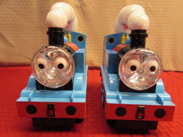 LIGHT UP THE NIGHT WITH THIS ADORABLE PAIR OF LITTLE TIKES THOMAS THE TRAIN FLASHLIGHTS - THEY MAKE NOISE TOO!