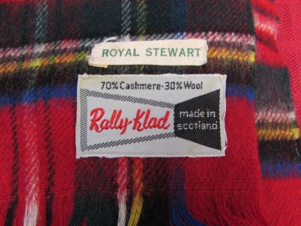 PERFECTLY PLAID - VINTAGE  THERMOS LUNCH BOX & BOTTLE, NEW CASHMERE SCARF, NEW ST. JOHN'S BAY WOOL FLANNEL & MORE 