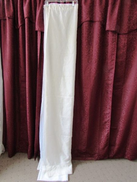 ELEGANT SHEER CURTAINS - 8 PANELS & A VALANCE