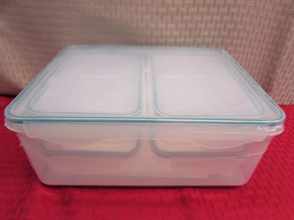 NIB 14 PIECE SET OF LOCK & SEAL STORAGE CONTAINERS 