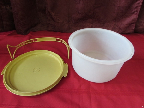 NEVER-BEEN-USED SILICONE BAKEWARE PLUS A  MIXER, ROLLING PIN & CAKE SAVER