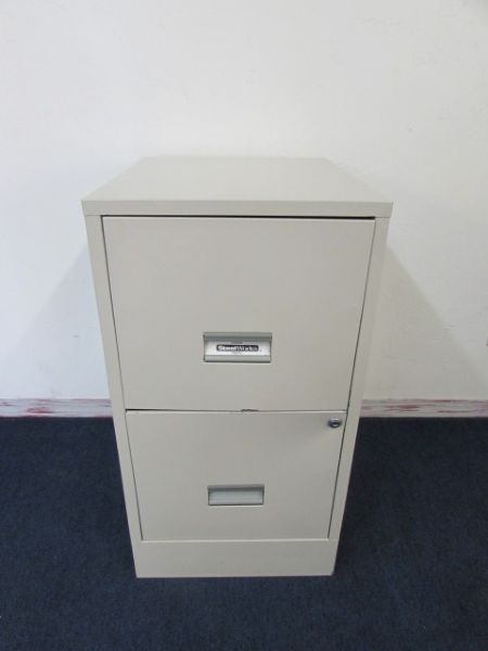 GOOD QUALITY TWO DRAWER METAL FILING CABINET