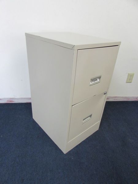 GOOD QUALITY TWO DRAWER METAL FILING CABINET