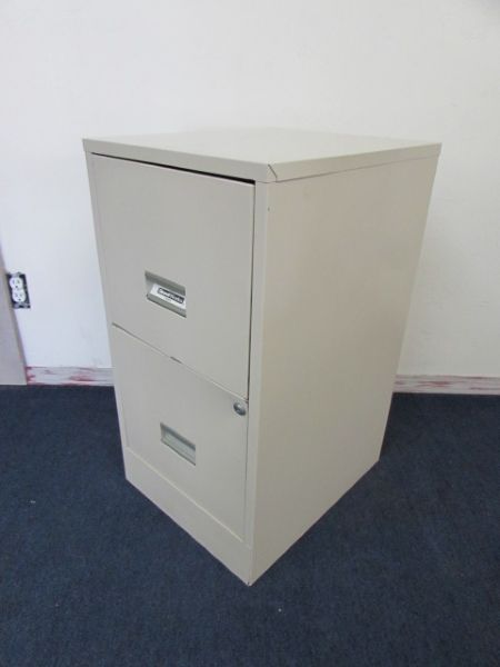 GOOD QUALITY TWO DRAWER METAL FILING CABINET