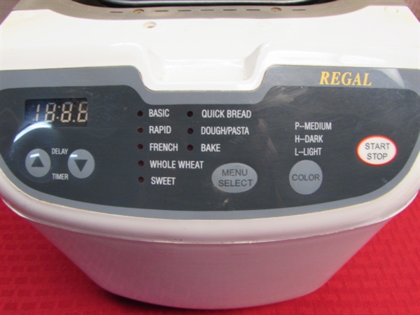 FRESH BAKED BREAD AT HOME - NICE REGAL KITCHEN PRO  BREADMAKER