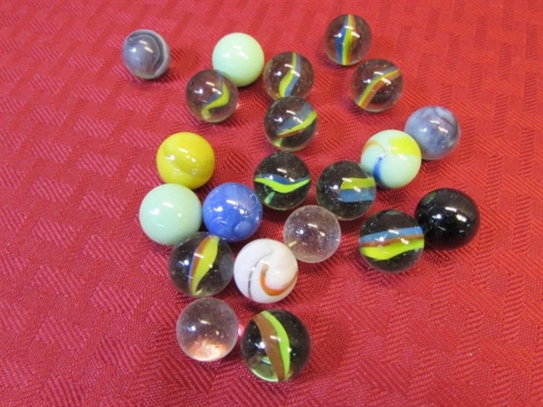 MARBLES!  BANANA'S, CLEARIES, CAT'S EYE, YELLOW STARDUST & MORE