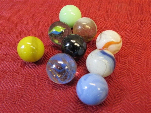 MARBLES!  BANANA'S, CLEARIES, CAT'S EYE, YELLOW STARDUST & MORE