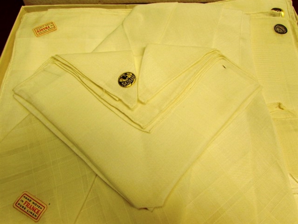 VINTAGE HAND WOVEN MEN'S HANDKERCHIEFS - NEW IN GIFT BOX