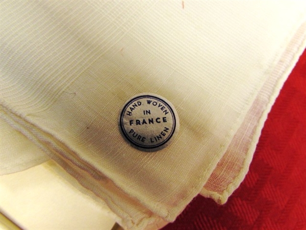 VINTAGE HAND WOVEN MEN'S HANDKERCHIEFS - NEW IN GIFT BOX