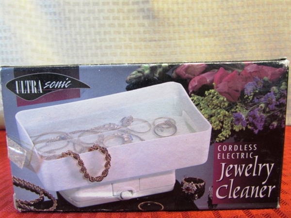 NIB DELICATE JEWELRY BOX & ULTRASONIC JEWELRY CLEANER