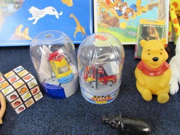 LOTS OF FUN TOYS, PUZZLES & GAMES - LION PUZZLE, DOLLS, JUMP ROPES & MORE