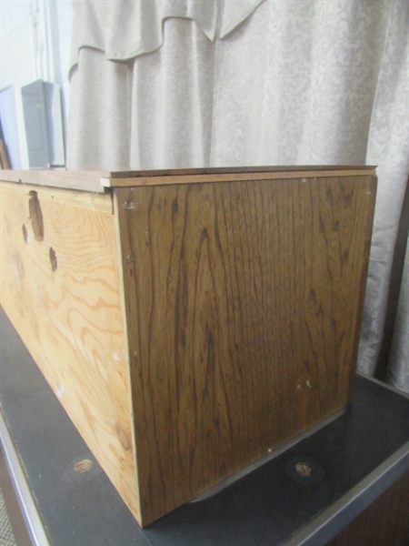 SMALL SOLID WOOD SHOP CABINET