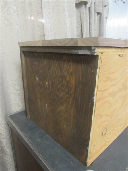 SMALL SOLID WOOD SHOP CABINET