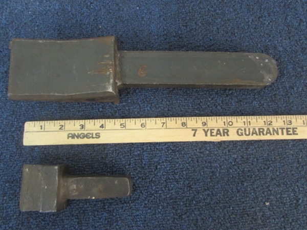 VINTAGE SOLID IRON ANVIL TOOLS