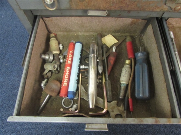 CRAFTSMAN 7 DRAWER TOOLBOX WITH WRENCHES, DRILL BITS, PUNCHES, SCREWDRIVERS & MORE