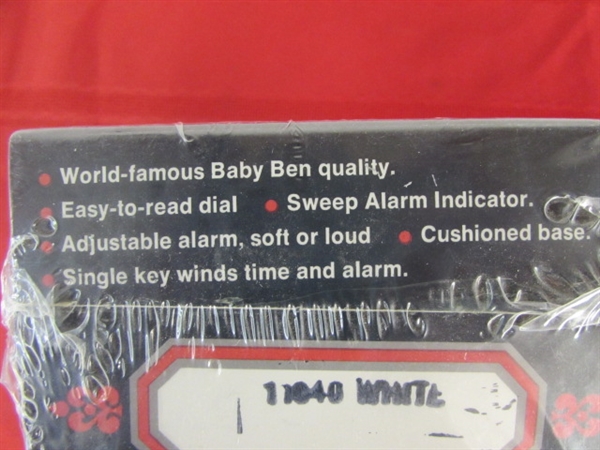 COOL BABY BEN WIND UP ALARM CLOCK, EMERSON RADIO & PORTABLE FAN