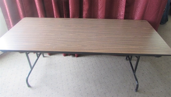 SIX FOOT LONG FOLDING TABLE