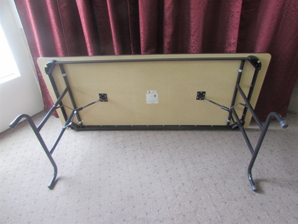 SIX FOOT LONG FOLDING TABLE