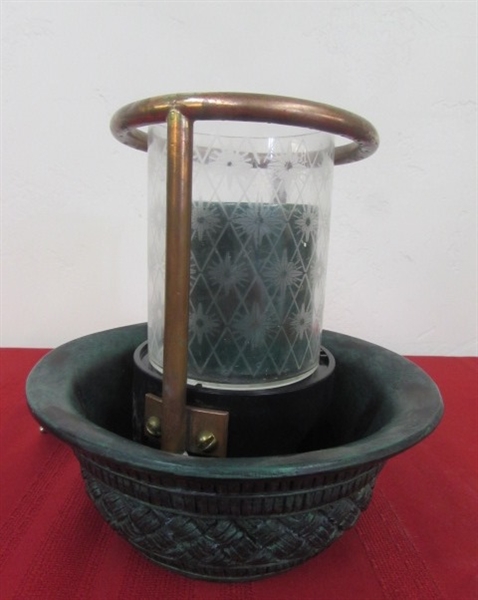 BEAUTIFUL UNUSED CANDLE HOLDER WATER FOUNTAIN