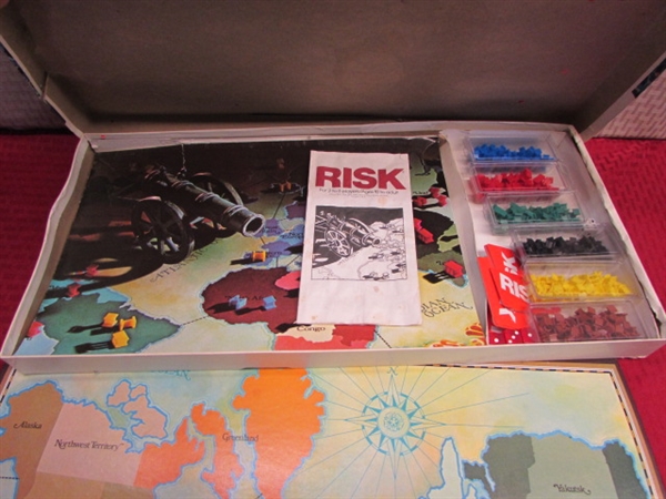 FAMILY GAME NIGHT - DELUXE MONOPOLY, RISK, YAHTZEE, PICTIONARY & BALDERDASH