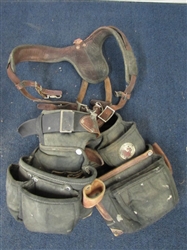 SUPER DUTY OCCIDENTAL CANVAS & LEATHER TOOL BELT WITH SHOULDER SUSPENDERS