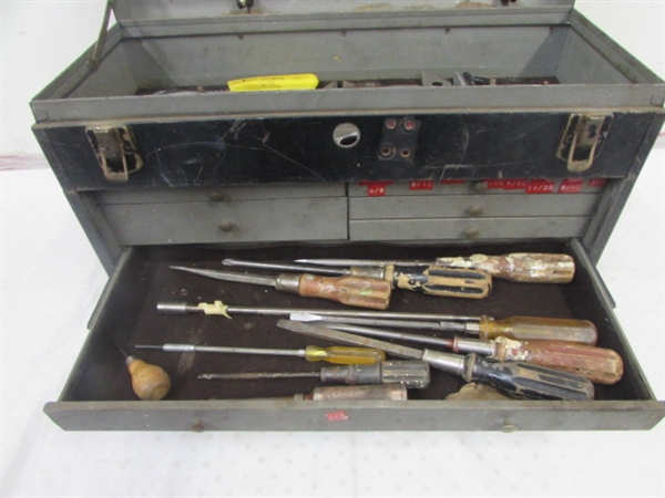 SEVEN DRAWER TOOL BOX WITH SCREWDRIVERS, SOCKETS & LOTS MORE!