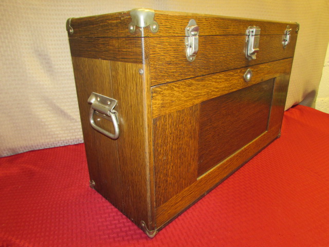 Antique Oak Machinist Tool Box - Bid On Estates Auction Services