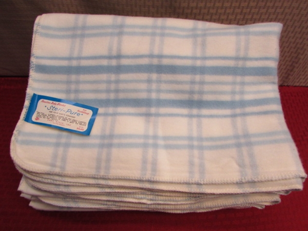 VINTAGE NEW SO SOFT BABY/RECEIVING BLANKETS FOR YOUR BABY'S COMFORT