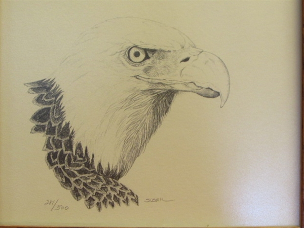 LIMITED EDITION NUMBERED PRINT BY CALIFORNIA ARTIST SUSAN WILHITE-MAJESTIC EAGLE