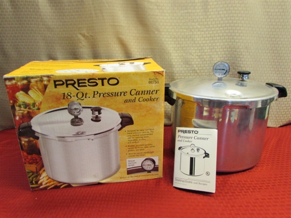 18 QT. PRESTO PRESSURE CANNER & COOKER - NICE