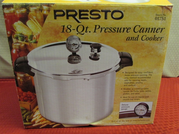 Lot Detail - 18 QT. PRESTO PRESSURE CANNER & COOKER - NICE