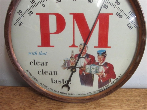 SUPER COOL VINTAGE PM BLENDED WHISKEY THERMOMETER