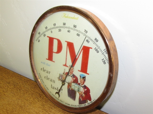 SUPER COOL VINTAGE PM BLENDED WHISKEY THERMOMETER