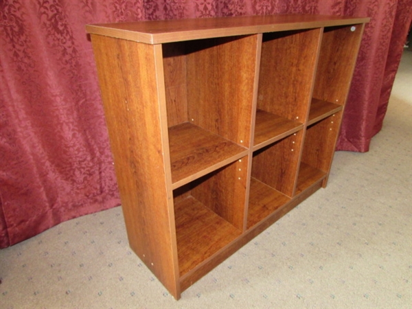 SIX CUBBY SHELVING UNIT