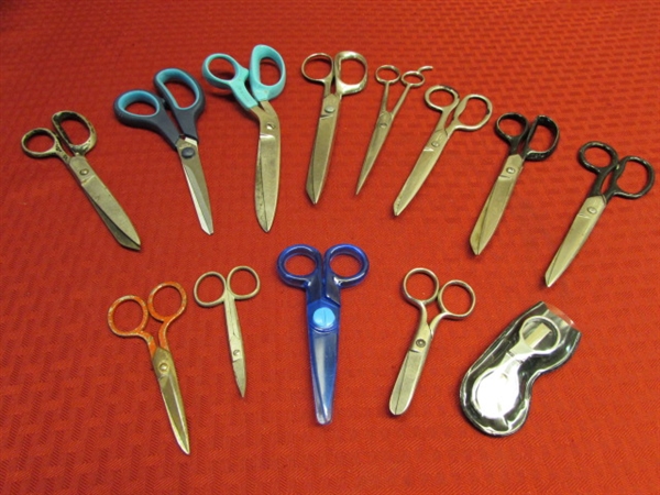 CUT IT OUT!  THIRTEEN SCISSORS - WISS, LENNOX, FORGED STEEL & MORE