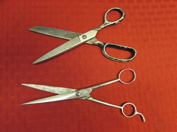 CUT IT OUT!  THIRTEEN SCISSORS - WISS, LENNOX, FORGED STEEL & MORE