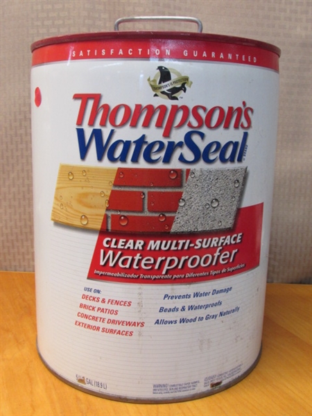 PARTIAL 5 GALLON CAN THOMPSON'S WATERSEAL