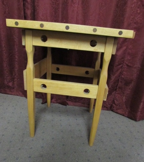 CUSTOM MADE BUTCHER BLOCK TABLE WITH LAMINATED WOOD