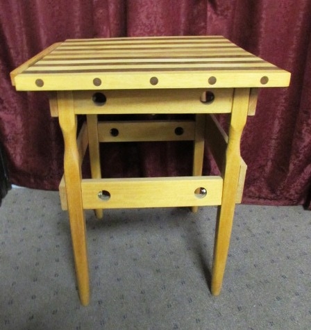 CUSTOM MADE BUTCHER BLOCK TABLE WITH LAMINATED WOOD