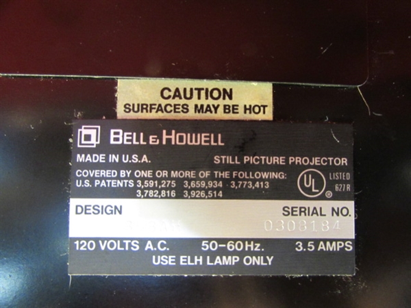 VINTAGE BELL & HOWELL SLIDE PROJECTOR