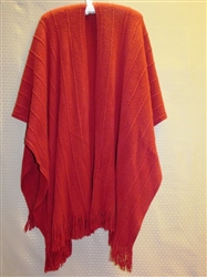 LUXURIOUS & JUST IN TIME FOR FALL!  BEAUTIFUL RED WRAP SHAWL WITH FRINGE