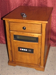 ITS A HEATER!  ITS  A SIDE TABLE!  ITS BOTH!  TWIN STAR MOVEABLE HEATER WITH REMOTE