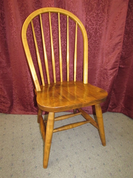 ATTRACTIVE & STURDY WINDSOR SPINDLE BACK, FARMHOUSE SIDE CHAIR 