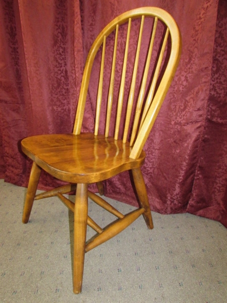 ATTRACTIVE & STURDY WINDSOR SPINDLE BACK, FARMHOUSE SIDE CHAIR 