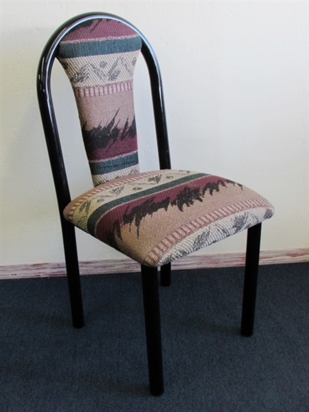 CONTEMPORARY SIDE CHAIR WITH UPHOLSTERED SEAT & BACKREST