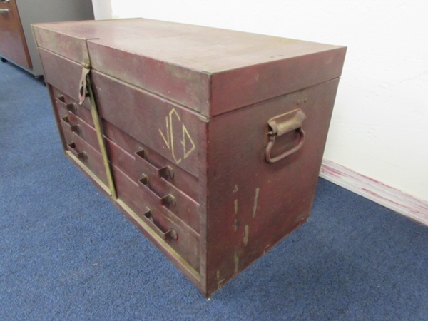 HEAVY DUTY KENNEDY TOOL BOX WITH TOOLS!