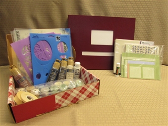 KEEP FOR YOURSELF OR GIVE AS A GIFT!  NIB TALKING SCRAPBOOK, MEMORY BOOK & STENCIL KIT