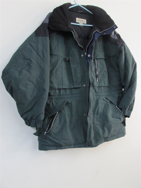 MENS EXTRA LARGE WINTER JACKET WITH DOWN AND WATERFOWL FILLING