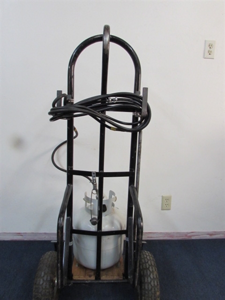 GRASS & FIELD TORCH BURNER WITH TANK HAND TRUCK